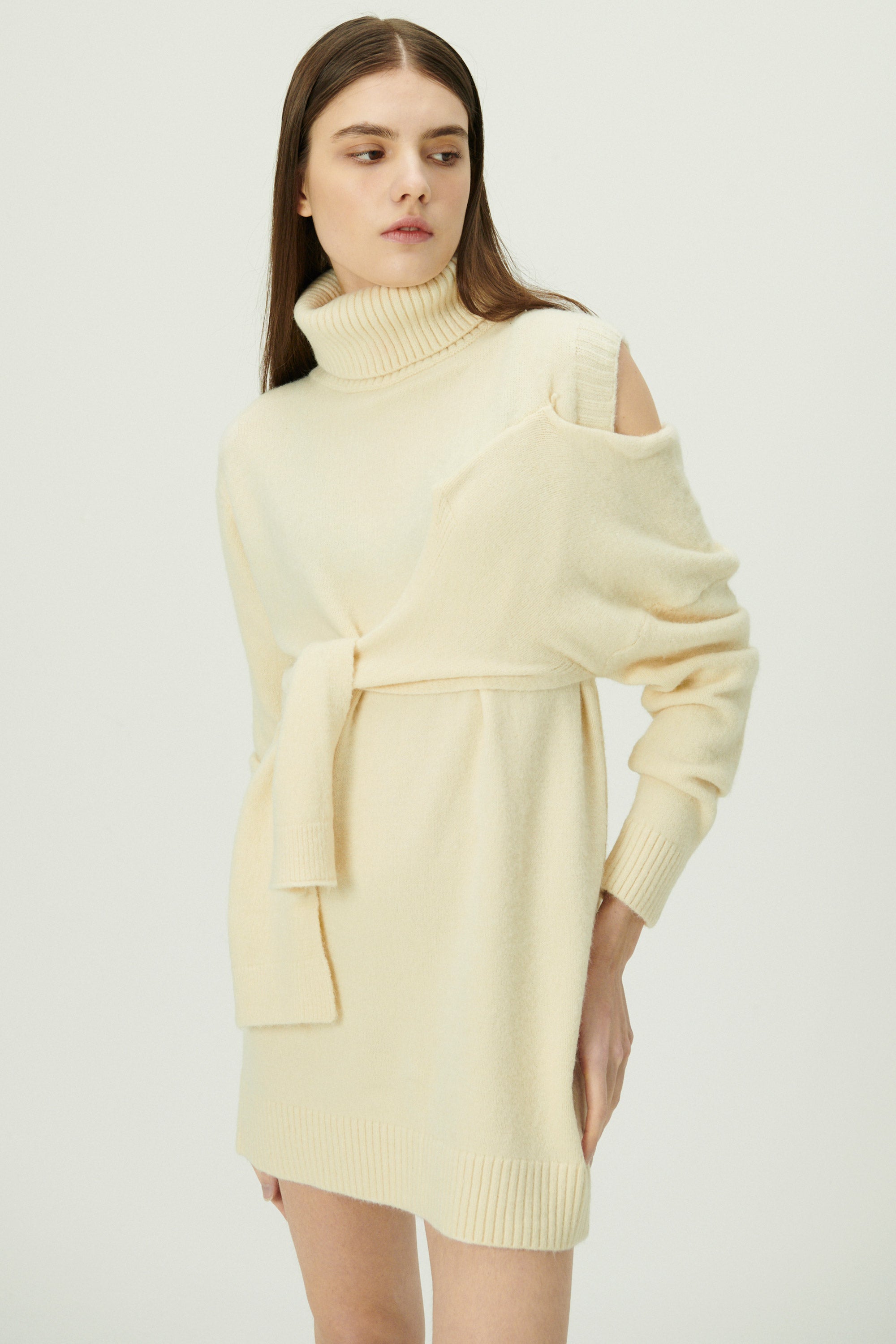 Tie front sweater store dress