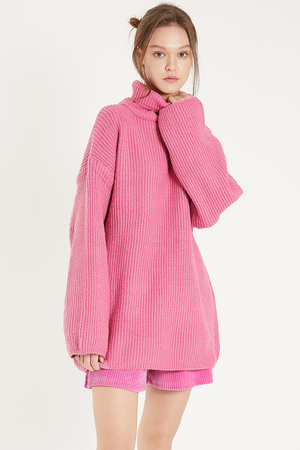 Zara pink 2024 oversized sweater