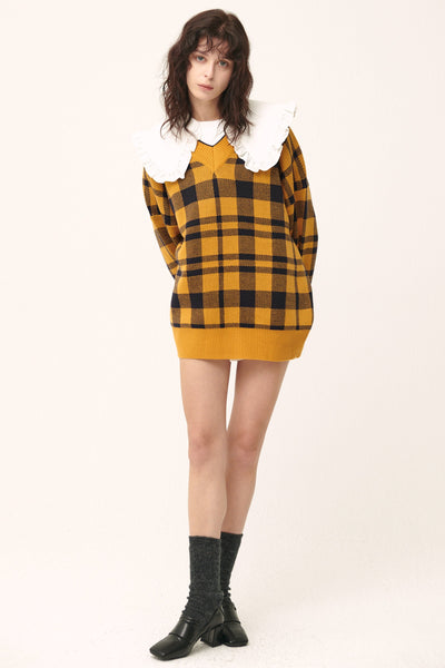 storets.com [NEW]Alexis Oversized Sweater in Plaid