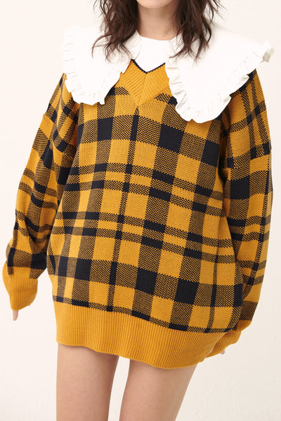 storets.com [NEW]Alexis Oversized Sweater in Plaid