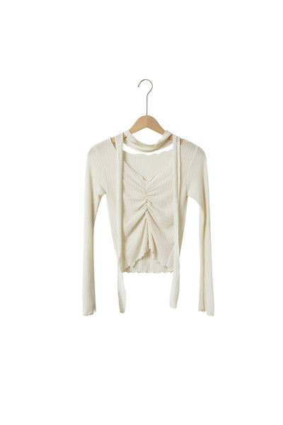 Bailey Ruched Top w/Scarf