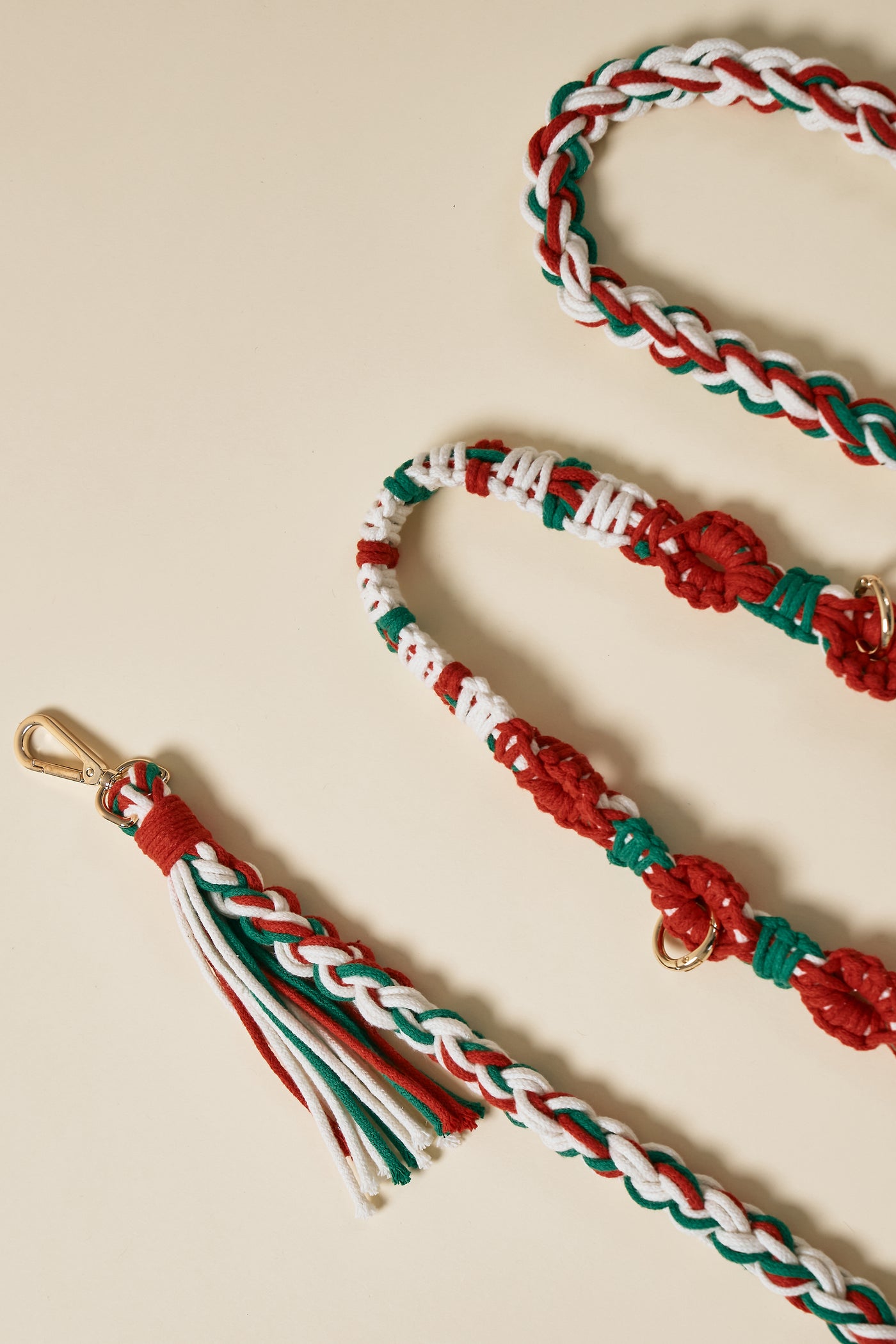 [COSONNE] Candycane Macrame Hands Free Pet Leash(for pet)