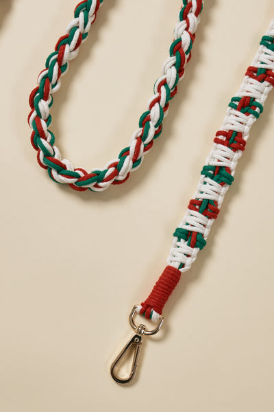 [COSONNE] Candycane Macrame Hands Free Pet Leash(for pet)