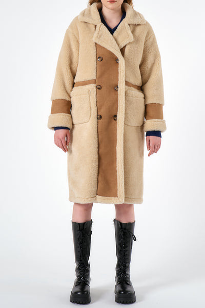 Victoria Shearling Long Coat