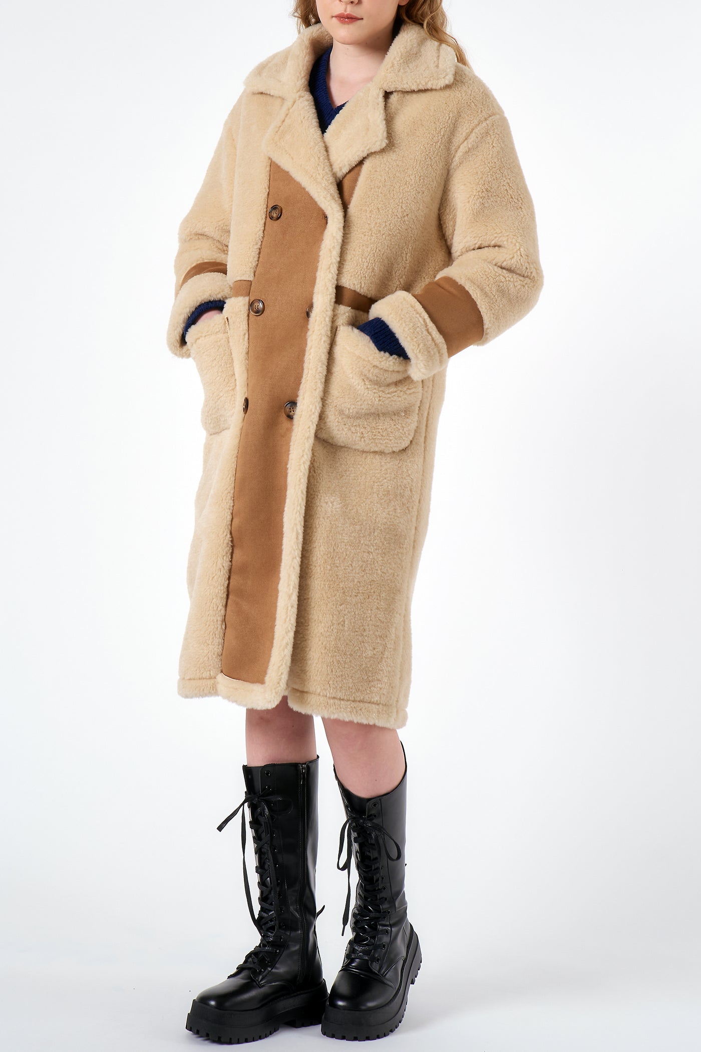 Victoria Shearling Long Coat