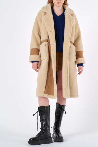 Victoria Shearling Long Coat