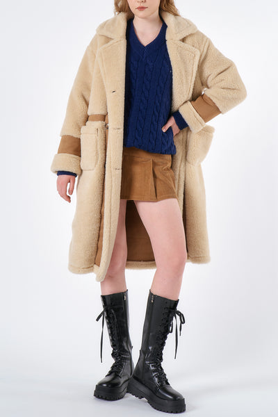 Victoria Shearling Long Coat