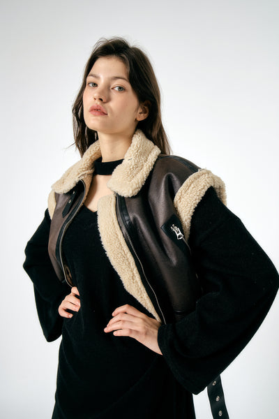 Celina Shearling Sleeveless Jacket