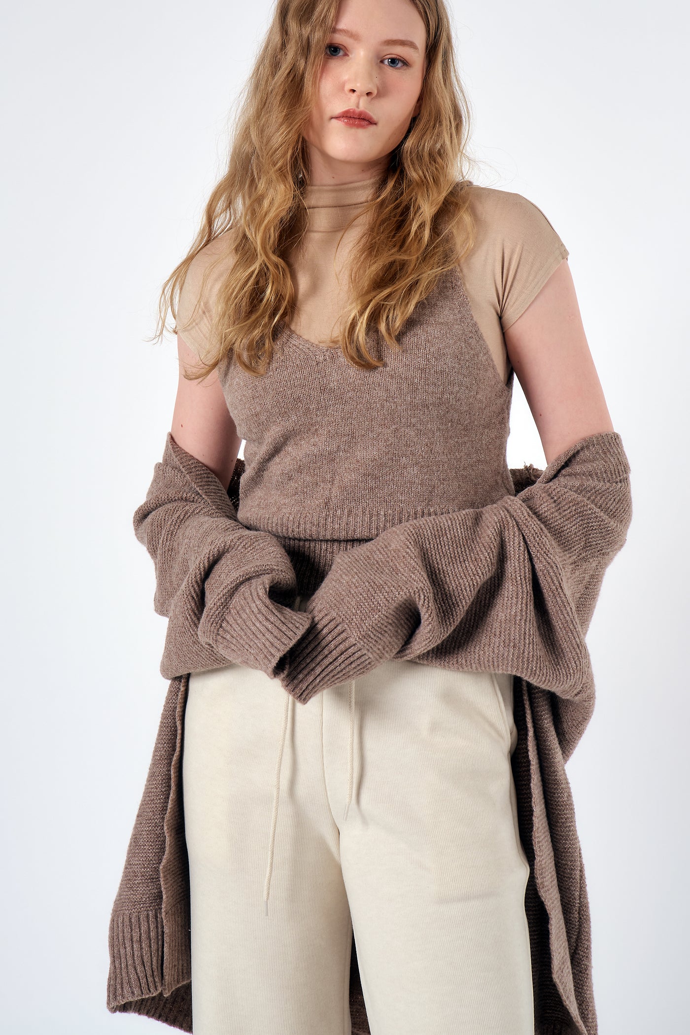 Chantal Oversized Knitted Top and Cardi Set