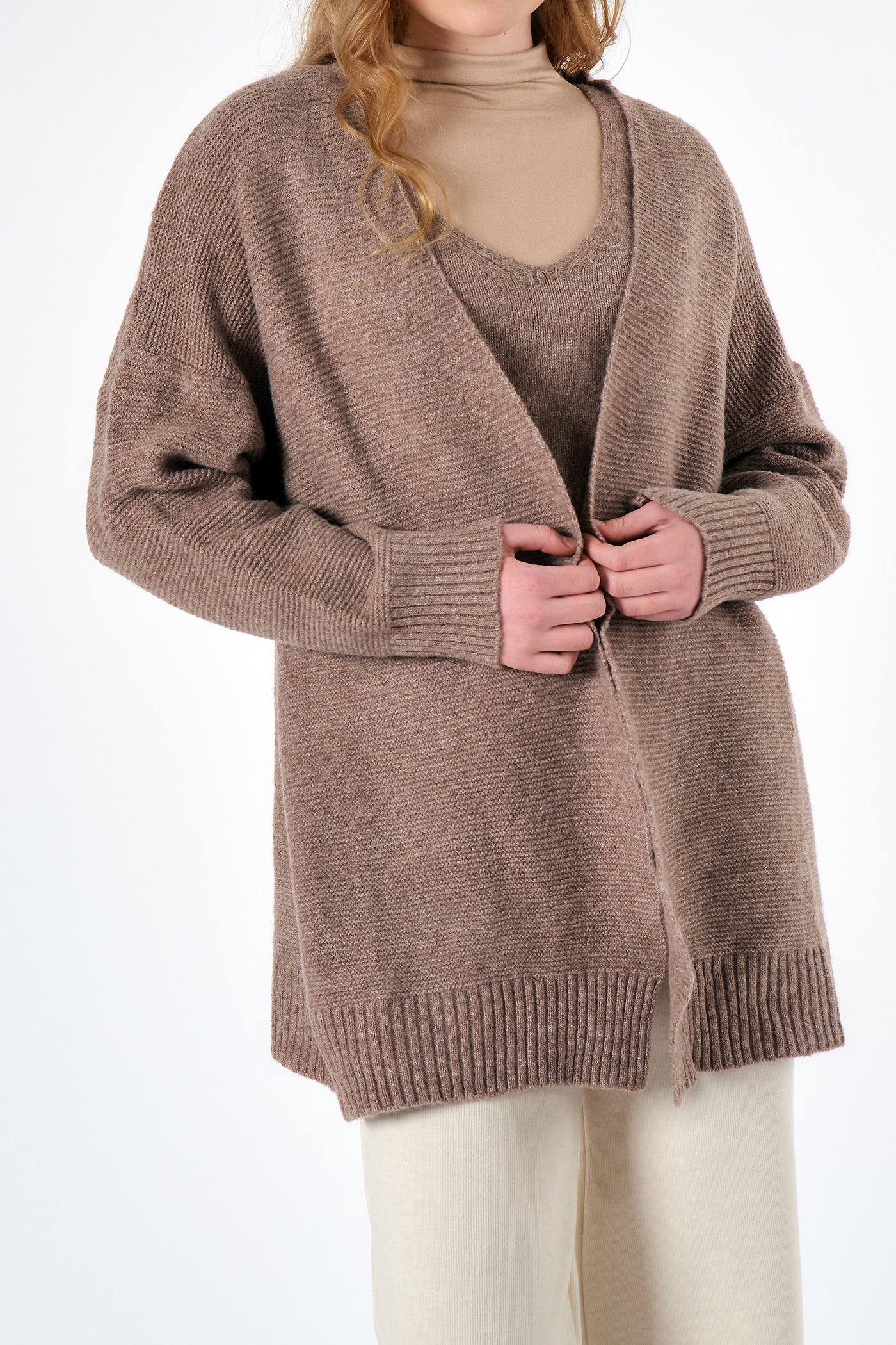 Chantal Oversized Knitted Top and Cardi Set