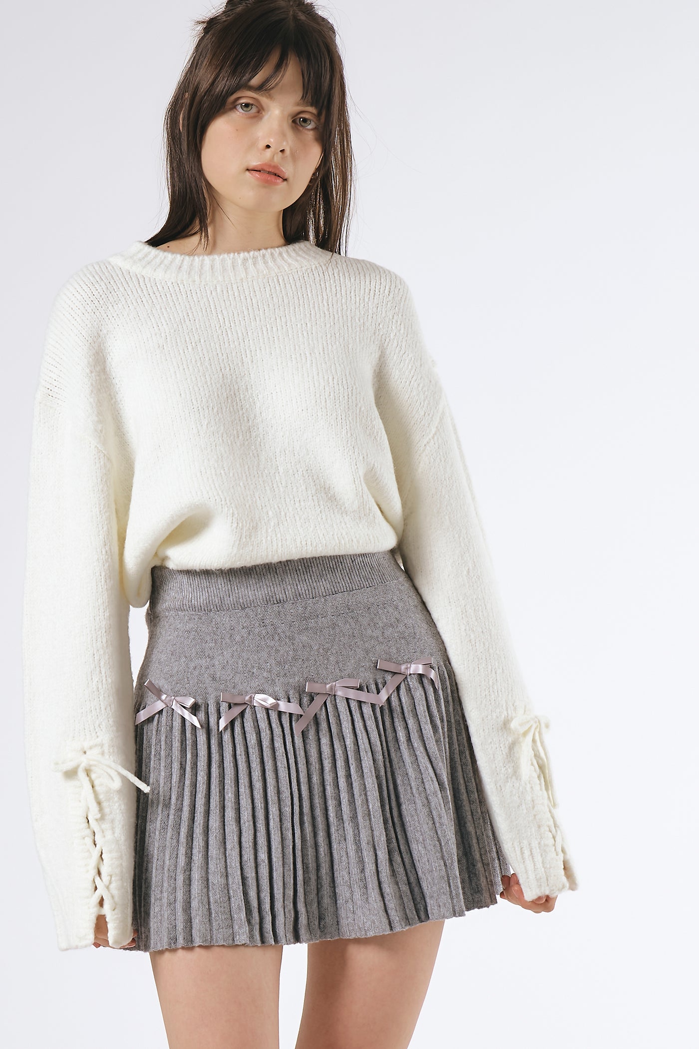 Emily Sweater w/Lace Up Sleeves