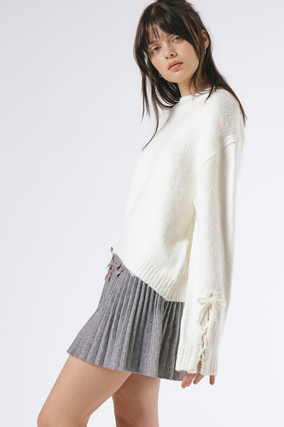 Emily Sweater w/Lace Up Sleeves