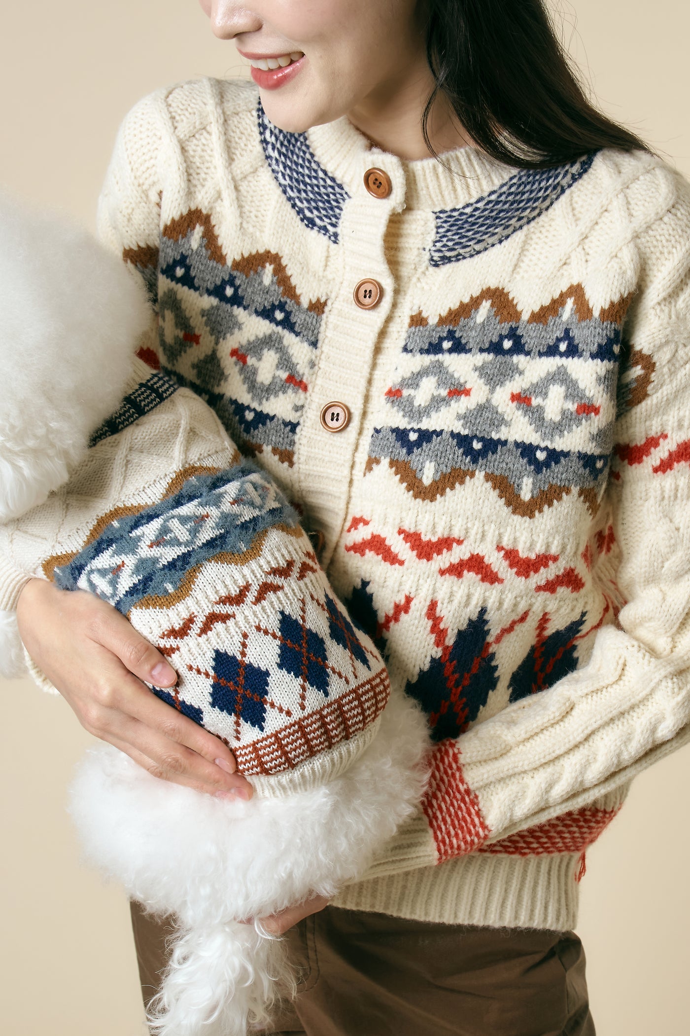 [STORETS X COSONNE] Fair Isle Granny Cardigan