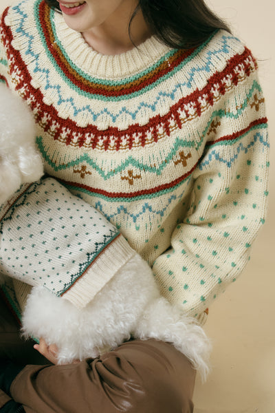 [STORETS X COSONNE] Fair Isle Retro Pet Sweater