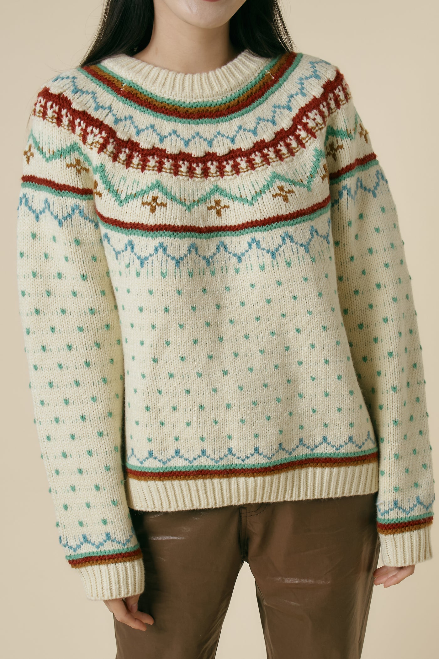 [STORETS X COSONNE] Fair Isle Retro Sweater