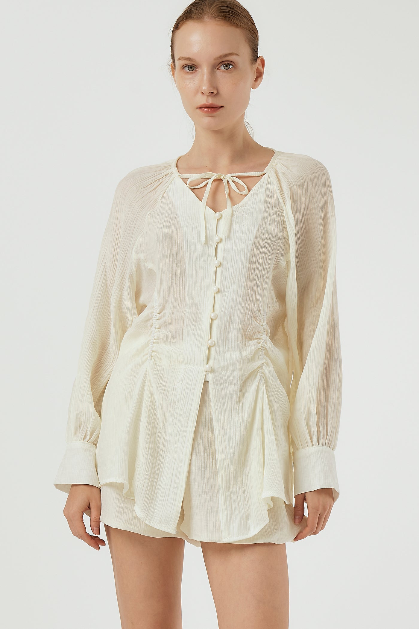 storets.com Grace Sheer Top & Shorts Set