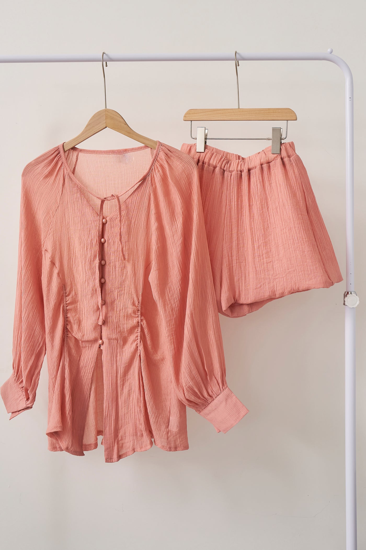 storets.com Grace Sheer Top & Shorts Set