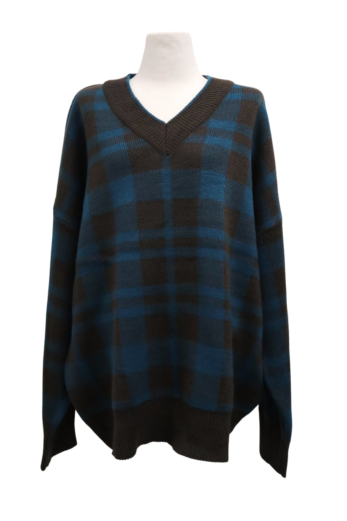 storets.com [NEW]Alexis Oversized Sweater in Plaid