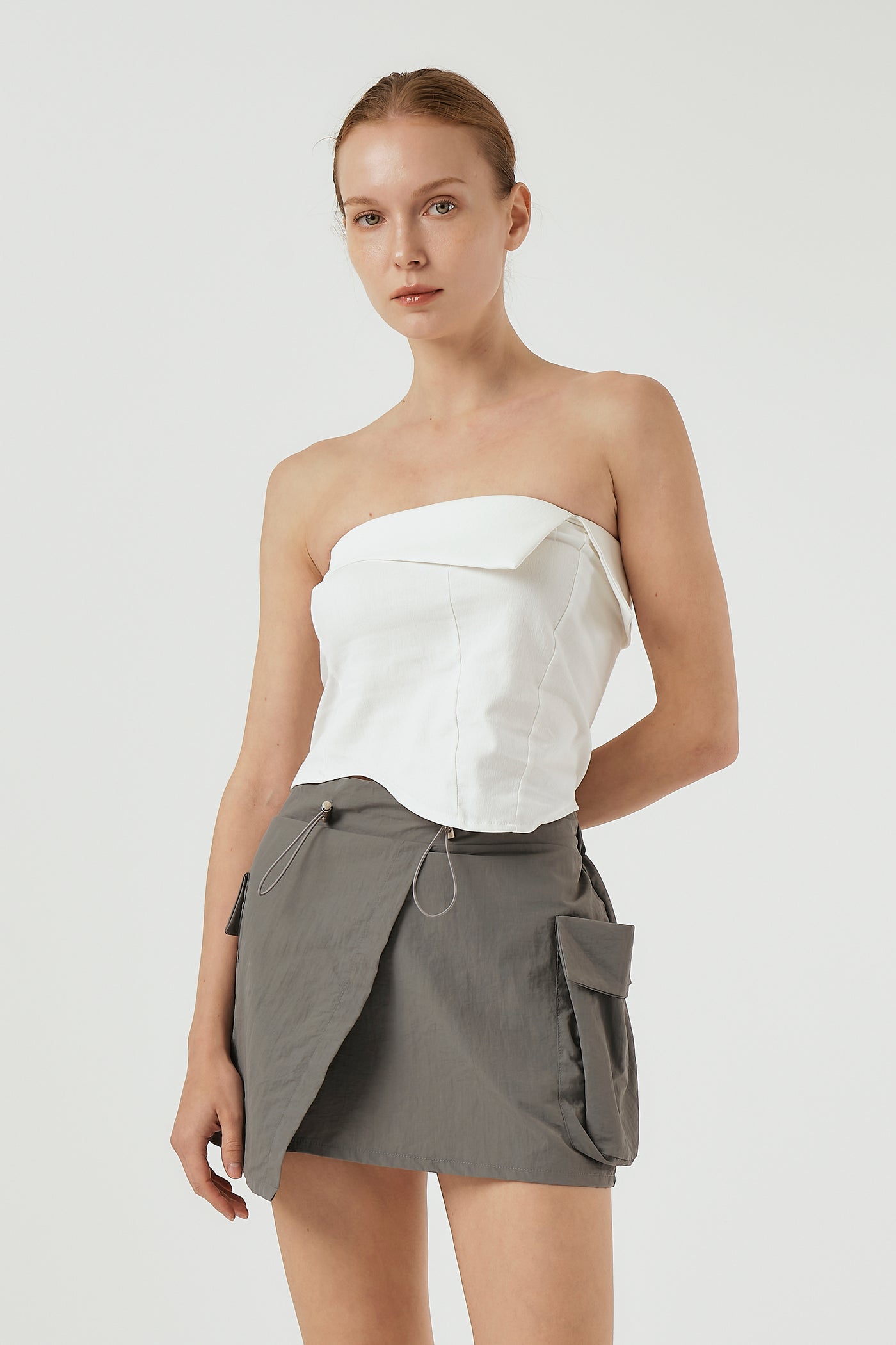 storets.com Lily Wrap Effect Cargo Skirt