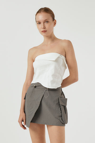 storets.com Lily Wrap Effect Cargo Skirt