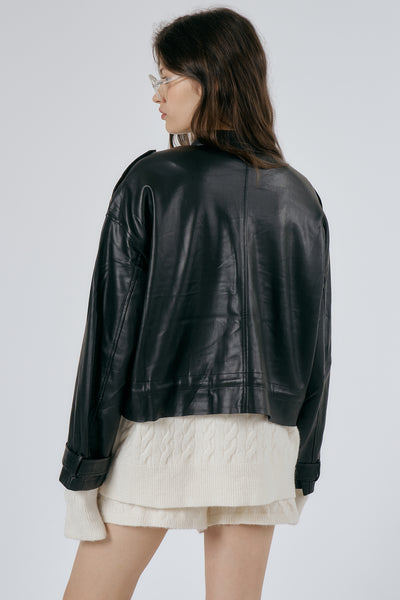 Celina Faux Leather Rider Jacket