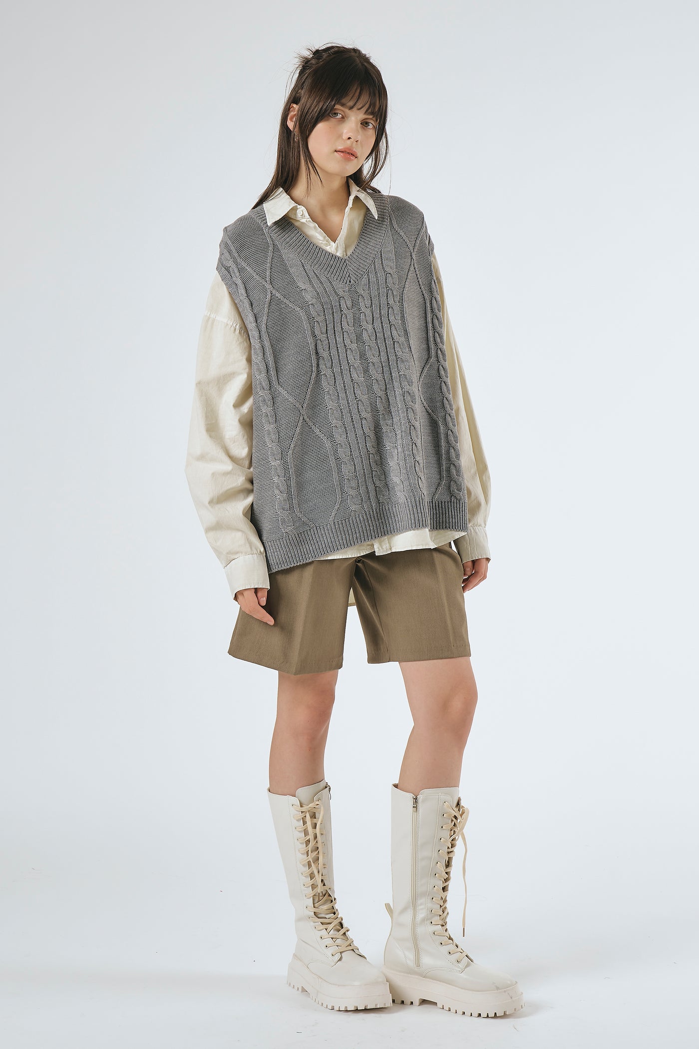 Mindy Fisherman Cable Sweater Vest