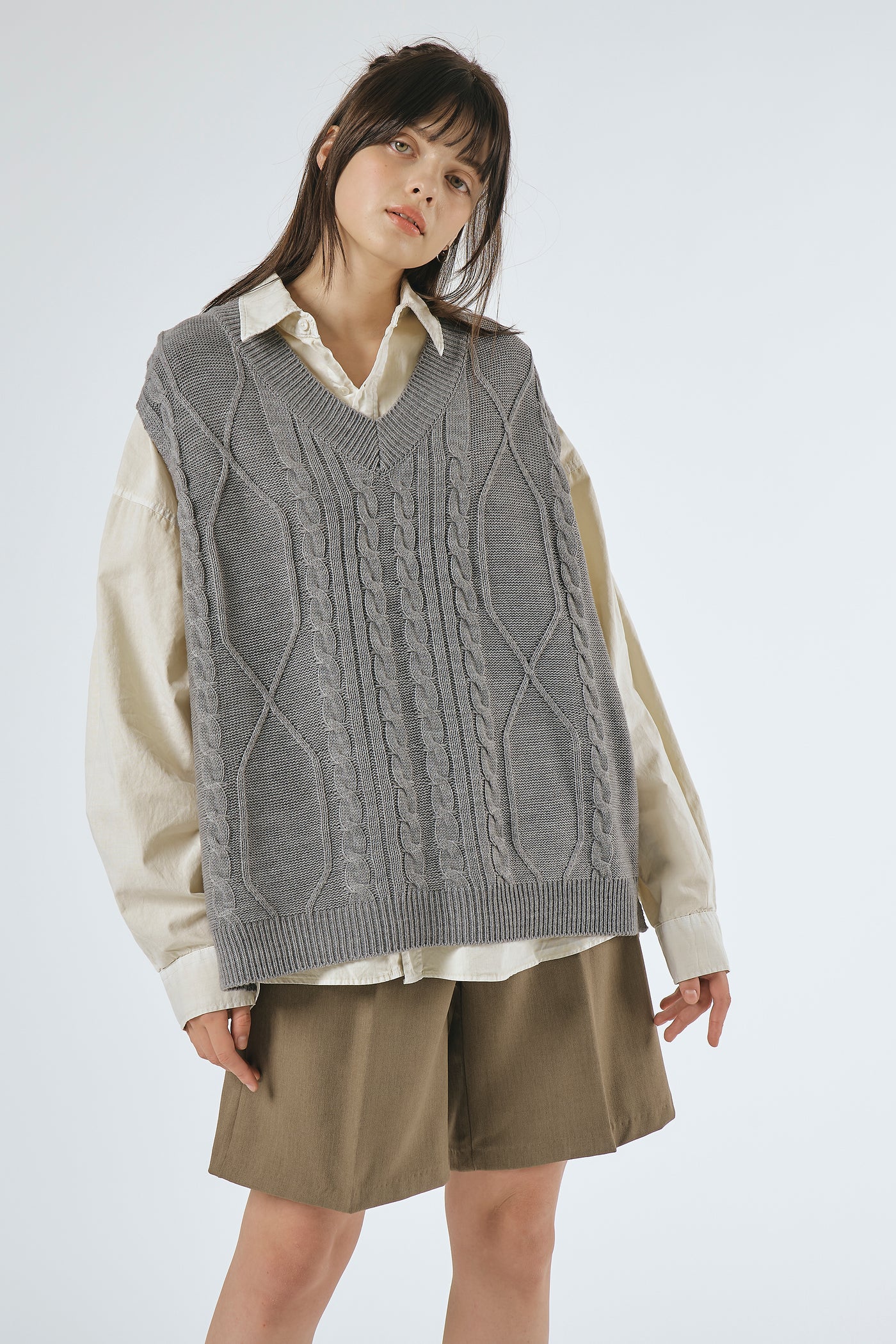 Mindy Fisherman Cable Sweater Vest