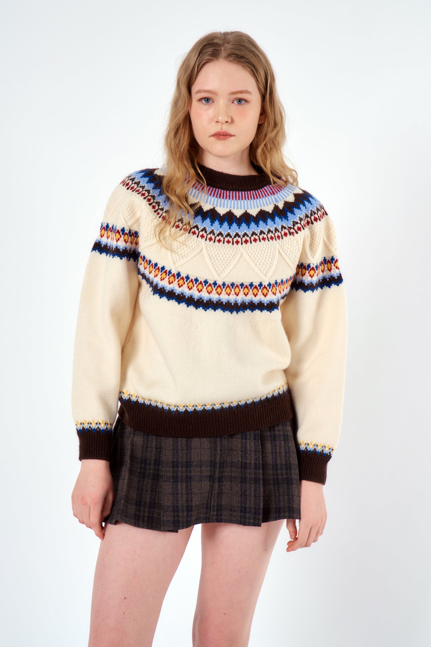 Mindy Intarsia Nordic Sweater