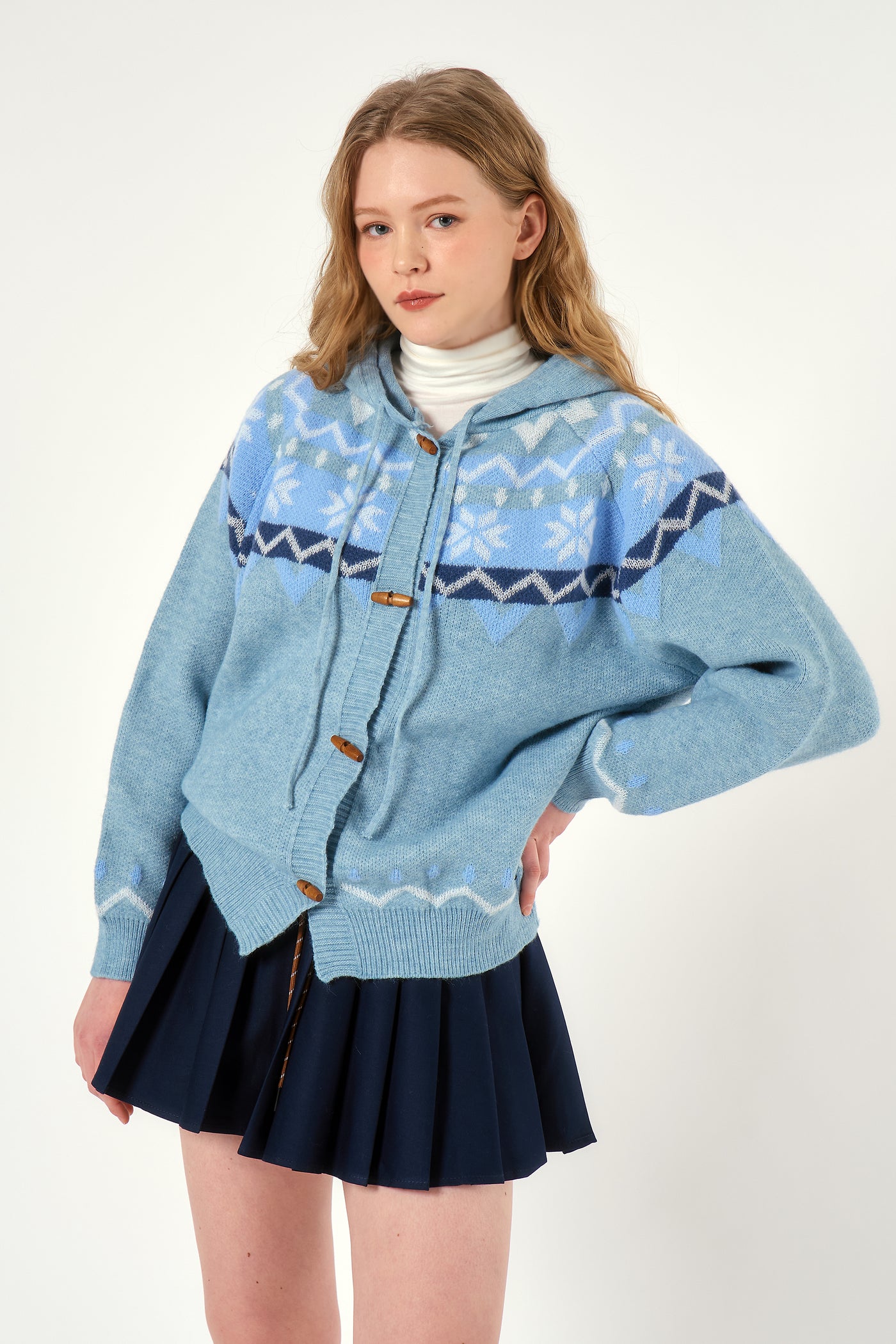 Queeny Intarsia Sweater Jacket