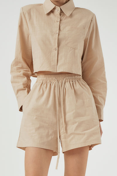 storets.com Sophie Cropped Shirt & Shorts Set