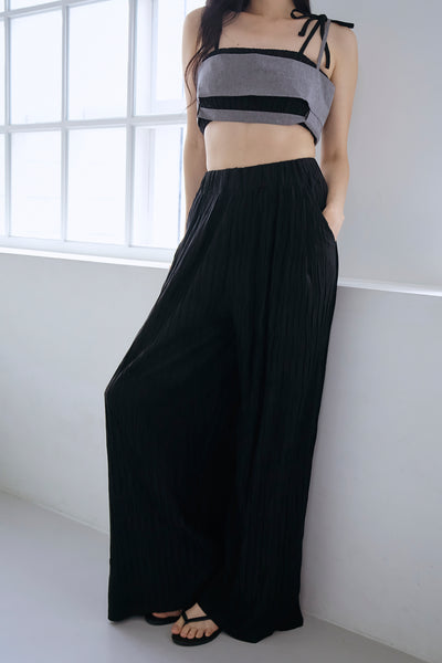 storets.com Yena Plisse Wide Leg Pants