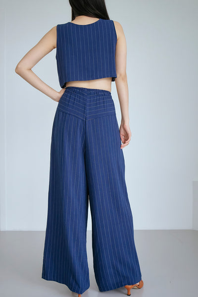 storets.com Yve Striped Linen Top