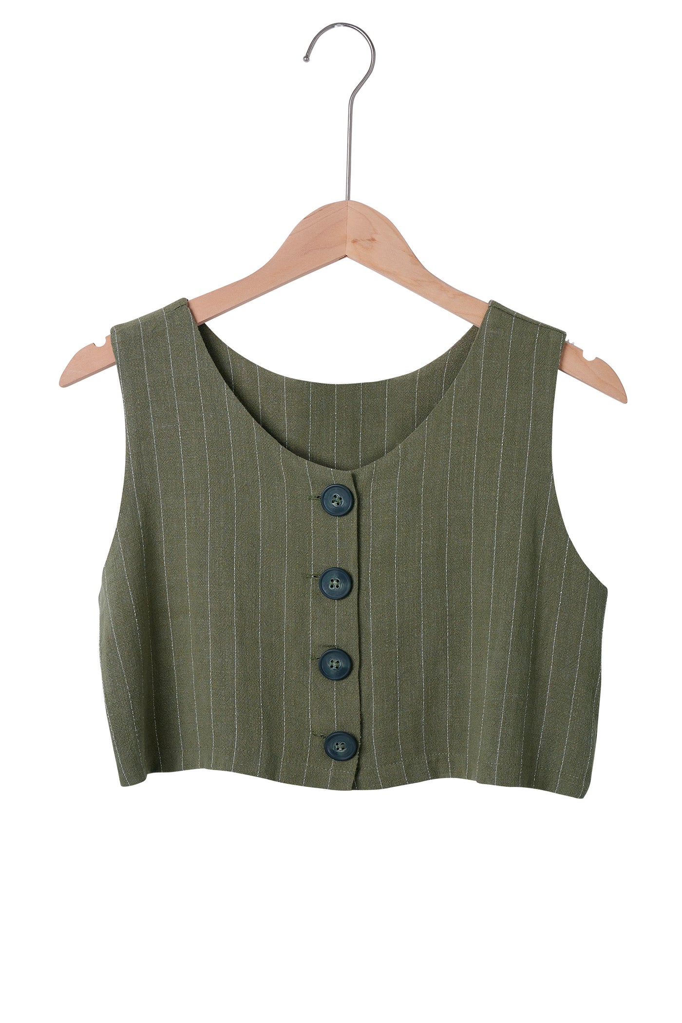 storets.com Yve Striped Linen Top