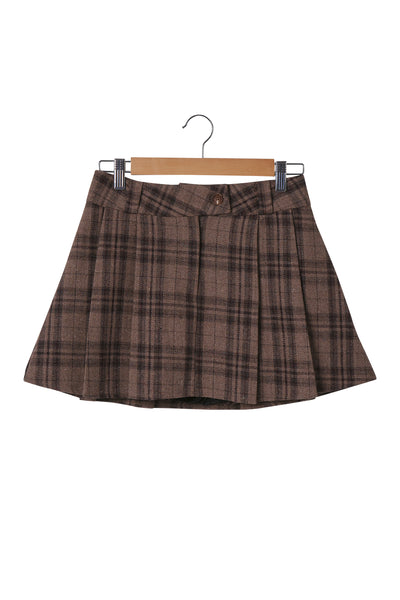 Amber Pleated Tartan Mini Skort