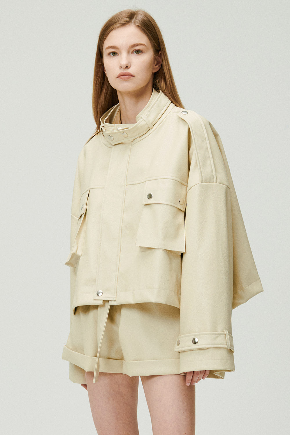 storets.com Naomi Oversized Pleather Jacket