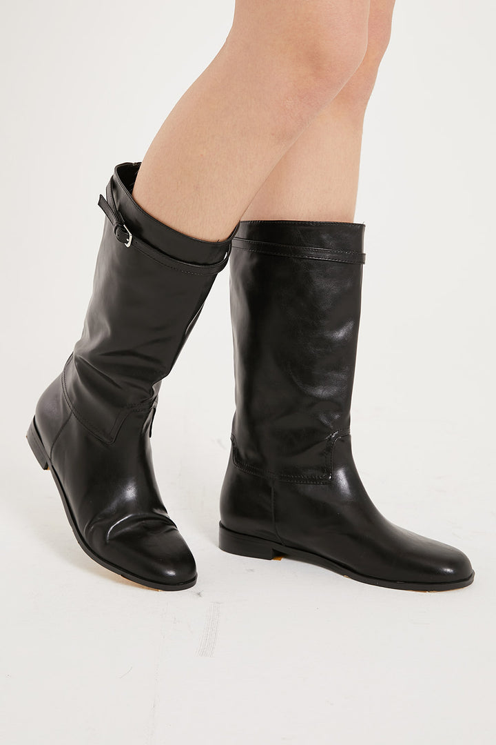 Pleather boots best sale