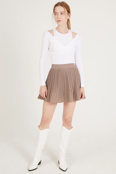 storets.com Nadia Pleated Flare Skort