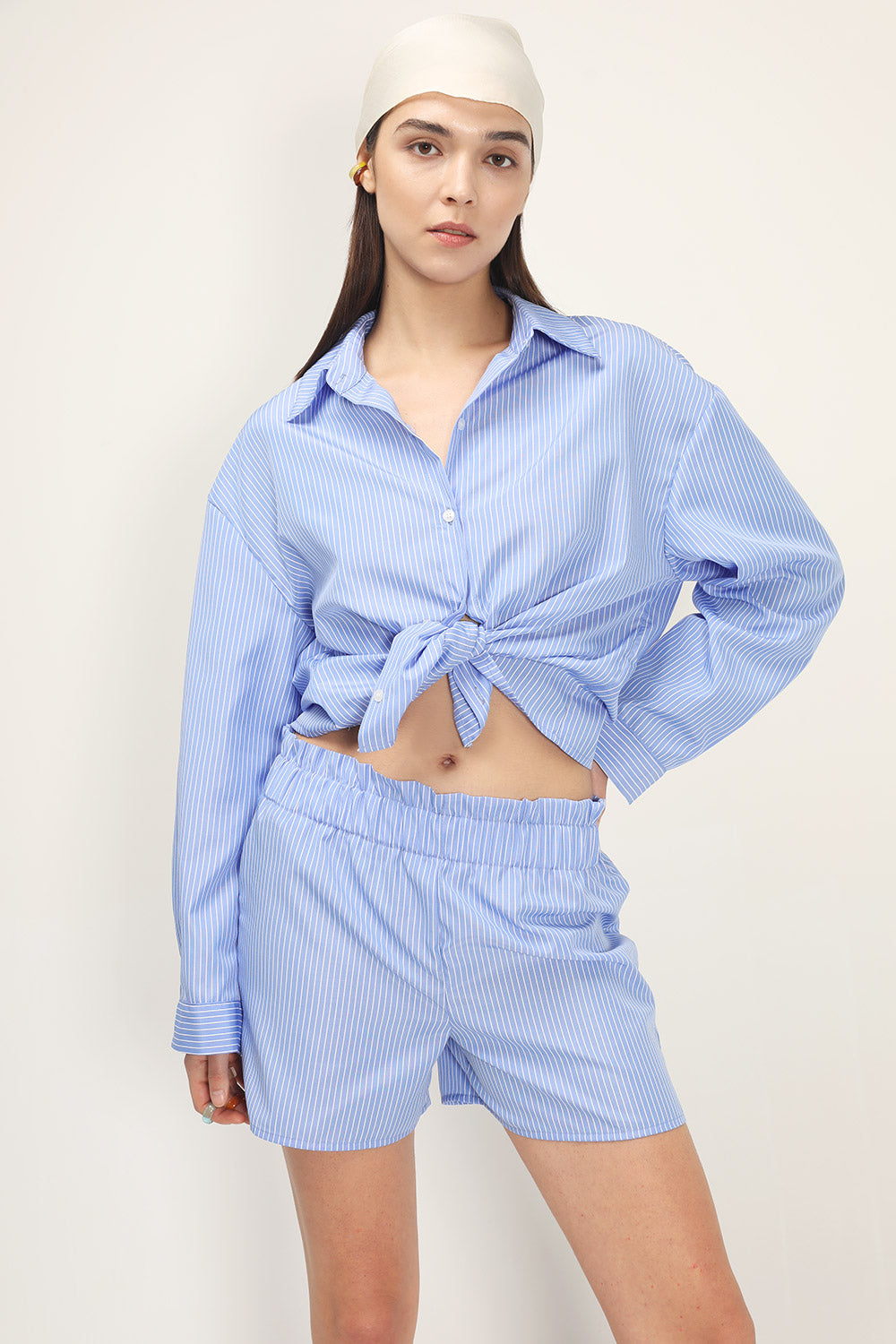 Frank Pin Striped Shirt And Shorts Set | Women's | storets